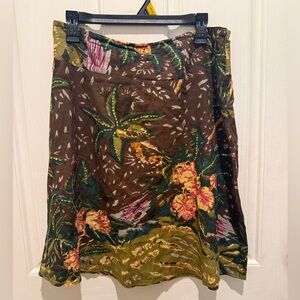 Kim & Cami Cotton Floral Bead Embellished Skirt